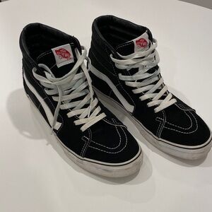 Vans Black and White High-Top Sneakers